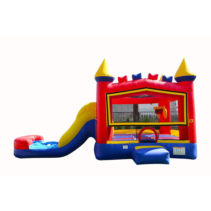 Glissade d'eau pour enfants JumpOrange Rainbow Commercial Grade (avec piscine et souffleur)