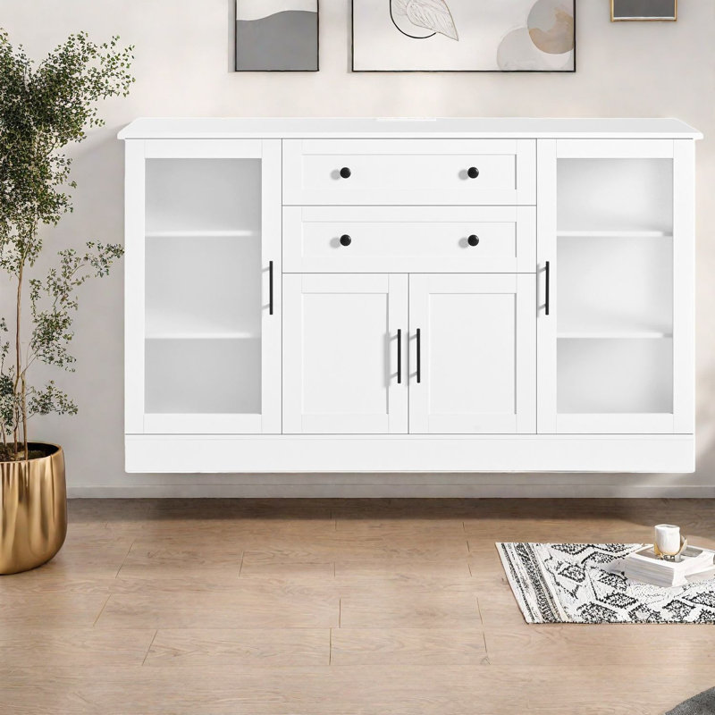 Buffets et armoire de rangement, cuisine moderne en MDF de 58,3 pouces