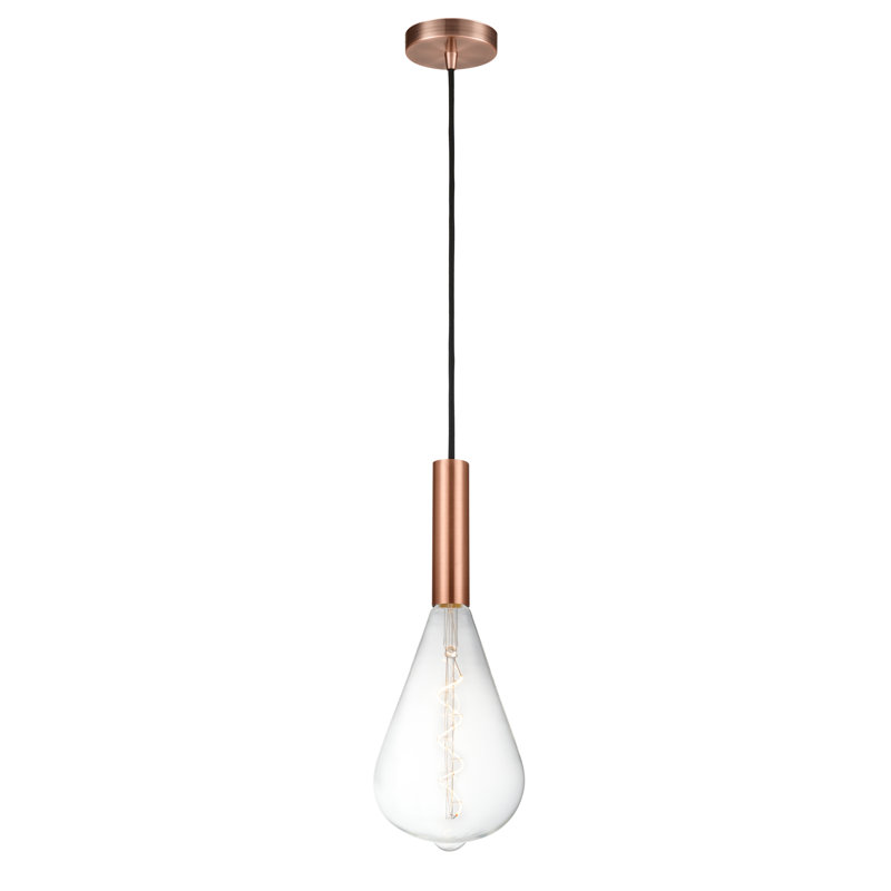 Luminaire suspendu à 1 lumière Gonnelli, Cuivre antique, H 14,88 po x l 6,5 po x P 6,5 po