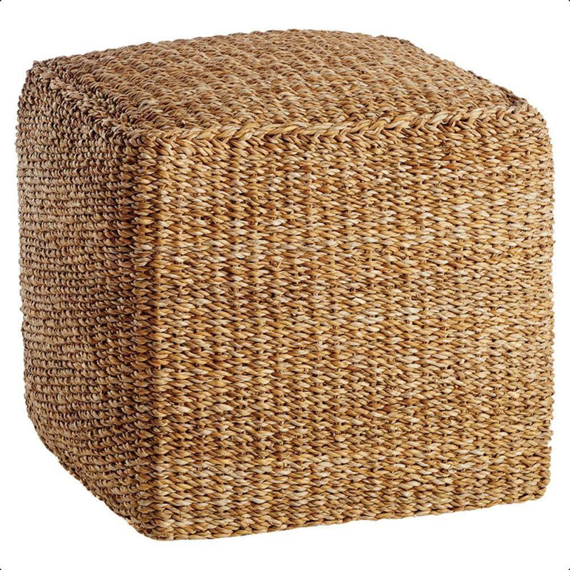 Crick 40cm Wide Square Solid Colour Pouffe Ottoman