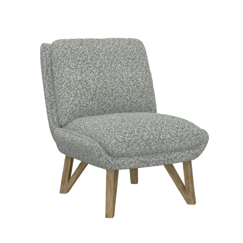 Hakimuddin Upholstered Side Chair, Gray Polyester