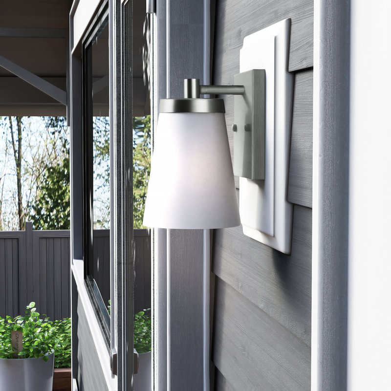 Renville Small One Light Outdoor Wall Lantern from Generation Lighting , Antique Bronze, 7.38" H x 5.25" W x 5.25" D, No