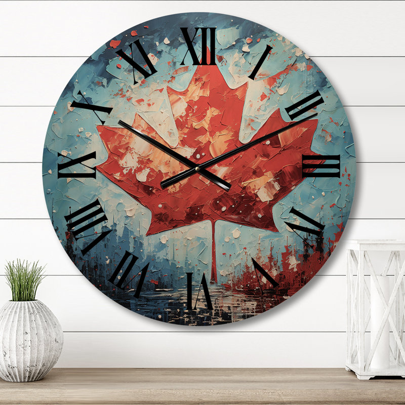 Horloge murale en bois massif Minja, Petit