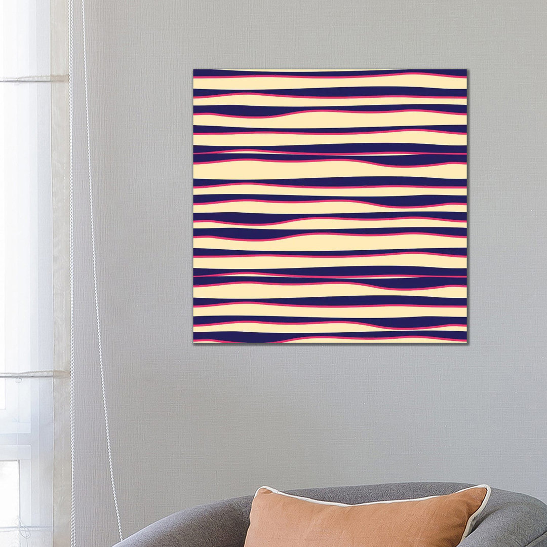 Funky Zebra von Tobias Fonseca - Galerie-umwickelte Leinwand Giclée auf Leinwand