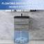 Meuble-lavabo mural mural flottant simple gris-832527687