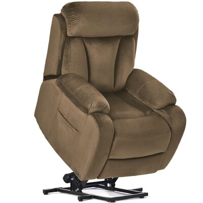 Power Lift Chair Electric Recliner Velvet Fabric Sofa Side Pocket Mechanism Remote Control -  Dazone, DZ_W1