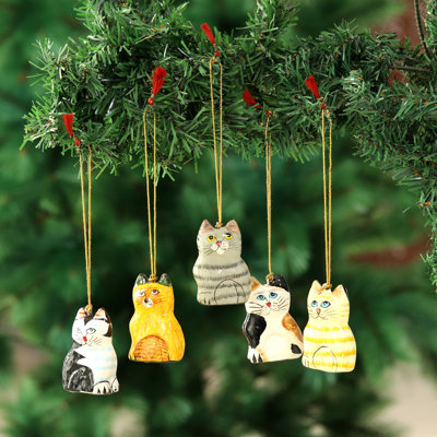 2.7'' Handmade Papier Mache Animals