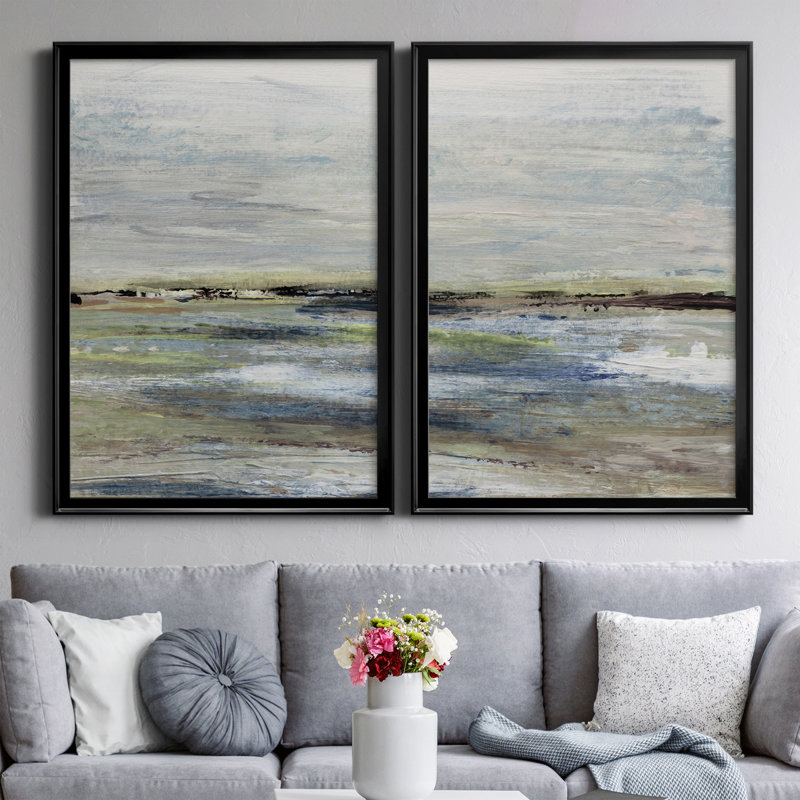 Wetlands I - 2 pièces, Noir, H 26,5 po x l 73 po x P 1,5 po