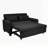 Oversized 61'' Convertible Sleeper Sofa Bed-349369032