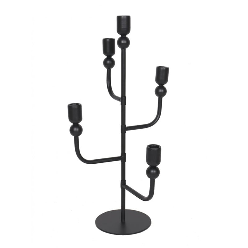 Round Base With 5 Tapers Candle Holder