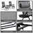 Zero Gravity Chair Set With Side Table, Folding Reclining Chair With Cupholders & Pillows-1128560779