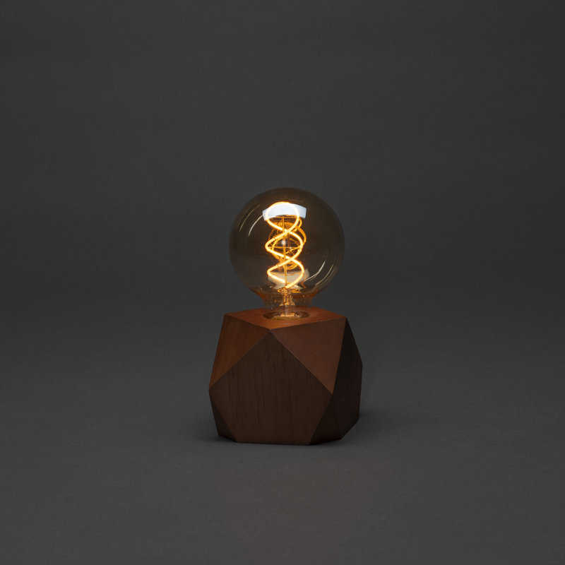 17.5cm Edison Bulb Table Lamp, Brown