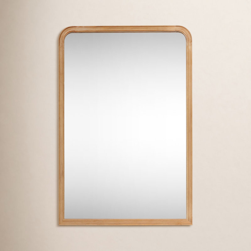Miroir de salle de bain Ancell, 36 po x 24 po, Bois naturel