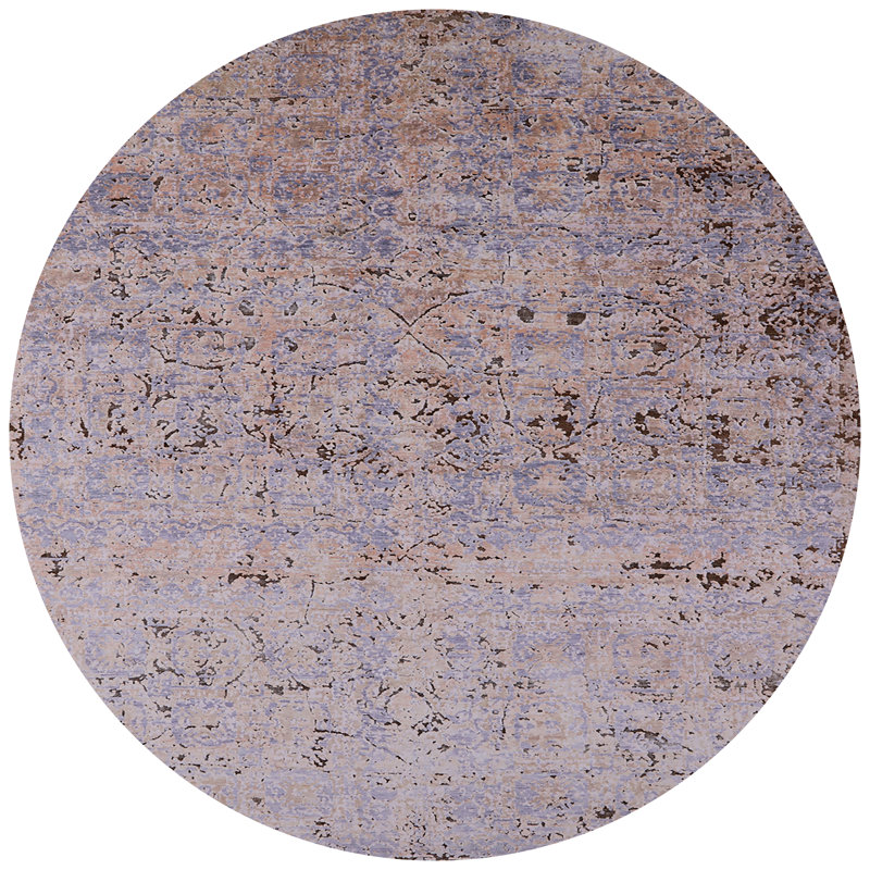 Abstract Indoor Rug, Round 3'