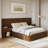 Ellison Fluted Solid Wood Bed Walnut-1250638391-1250658724