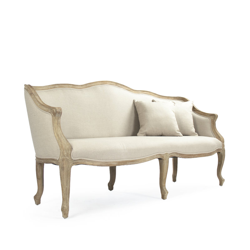 Emelie Upholstered 69.5'' Sofa, Natural Linen