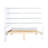 White Queen Size Bed Frame, Solid Wood & MDF, No Box Spring Needed, Classic Design with Grooved Panels