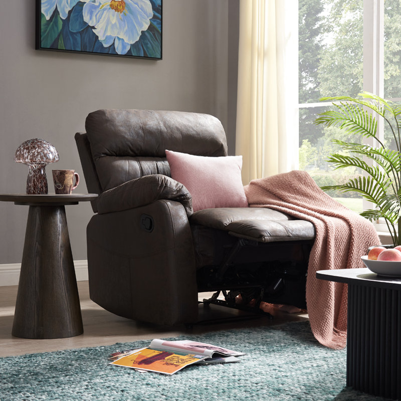 Kearrah 88cm Wide Standard Recliner, Brown