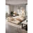 Beige Velvet Modular Sectional Floor Sofa with Low Seating-496504905