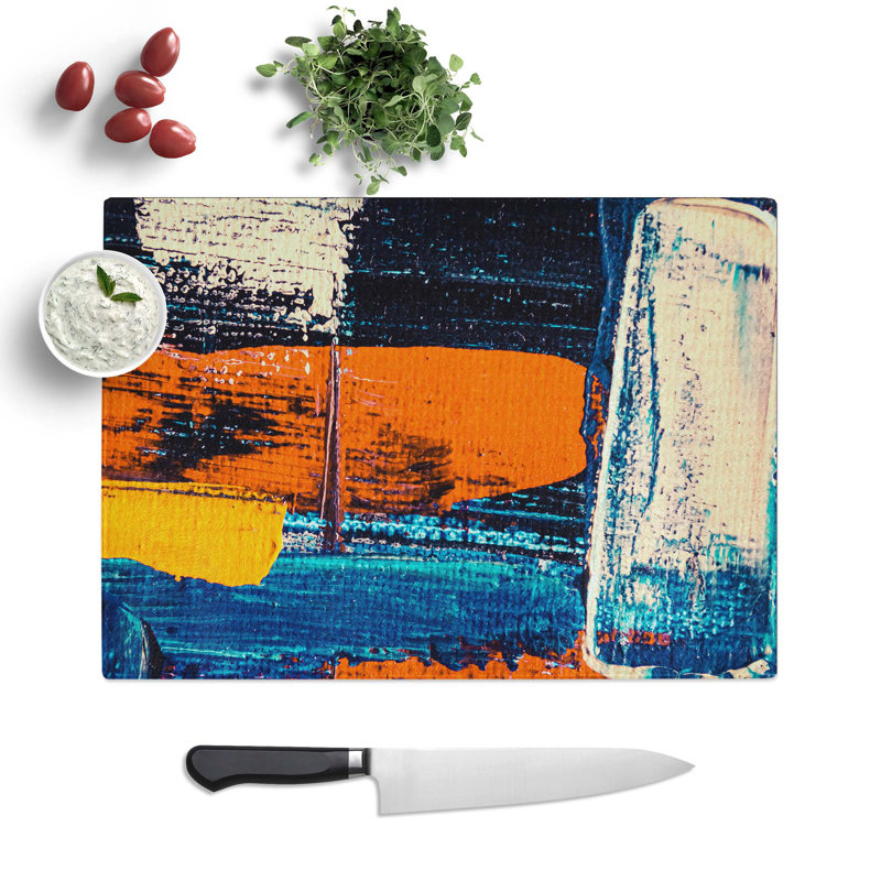 Tempered Glass Art Painting Vol.294 Chopping Board, 39 cm W x 28.5 cm L