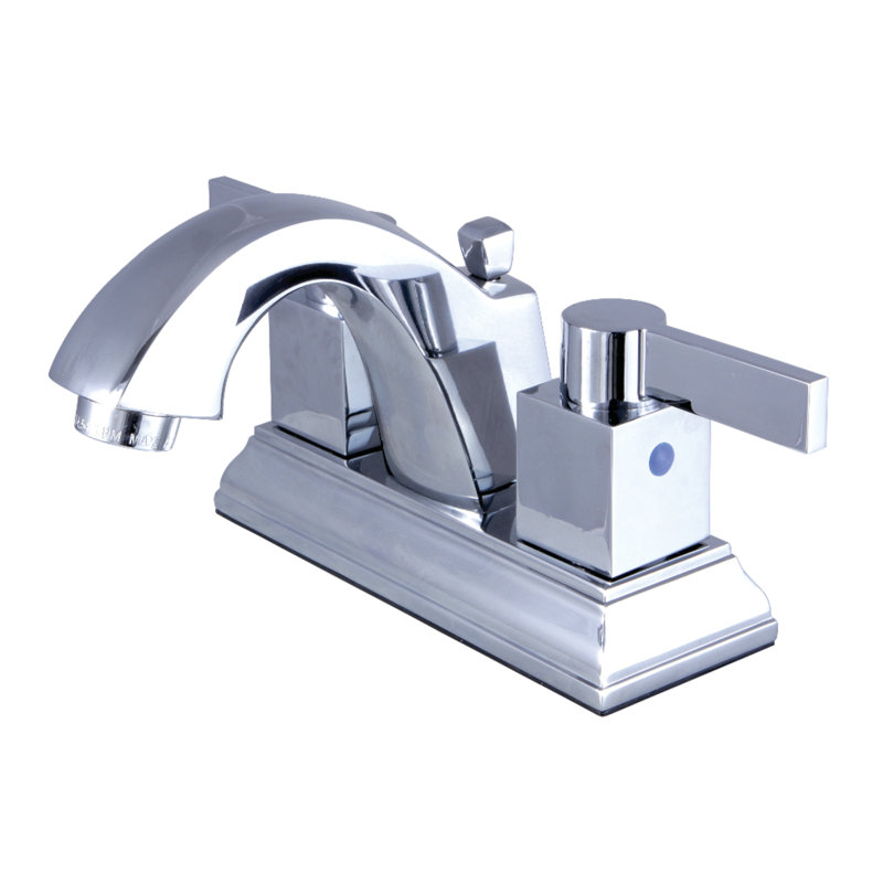 Robinet pour salle de bain avec ensemble de drain central à Meridian, Chrome poli