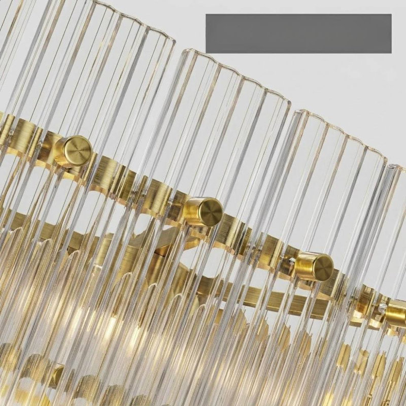 Lustre en verre (doré), Doré