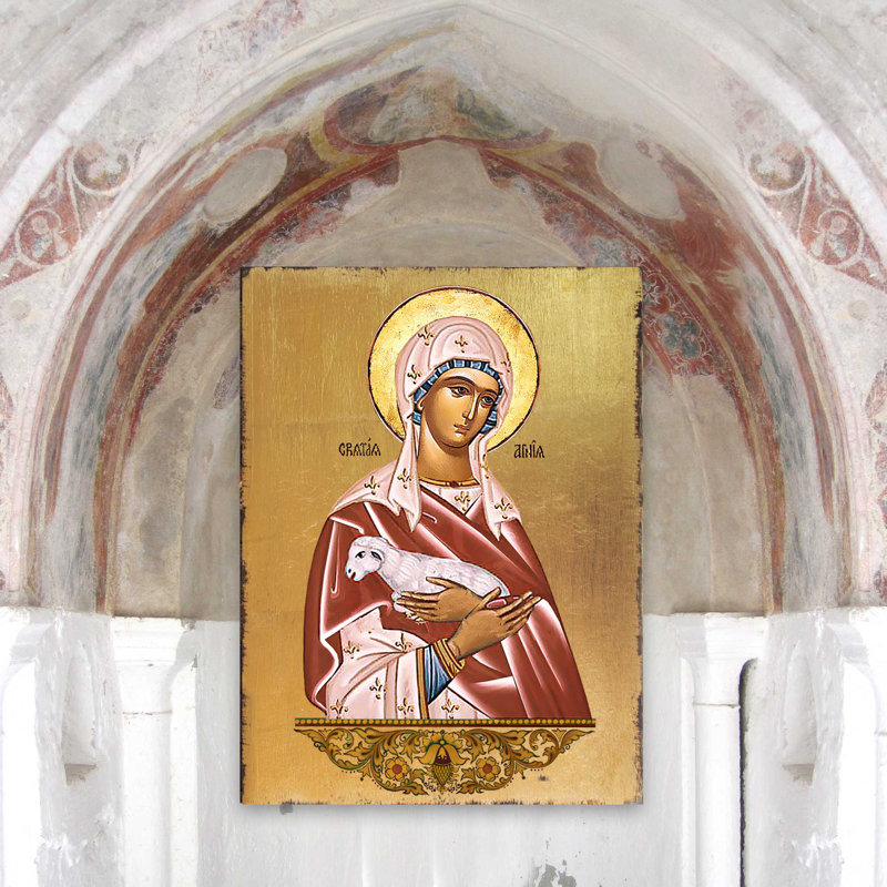 Peinture de saint-agnia avec icône inspiration