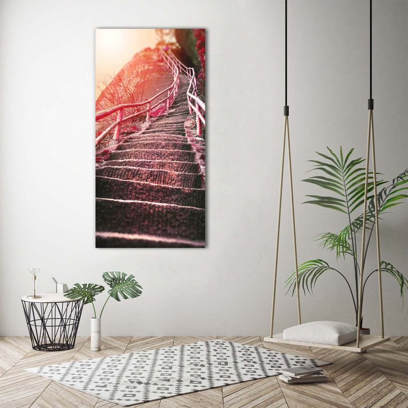 Stairs In The Mountains - Wrapped Canvas Print