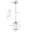 Ensemble de 3 luminaires suspendus en cristal pour îlot de cuisine-1482290720
