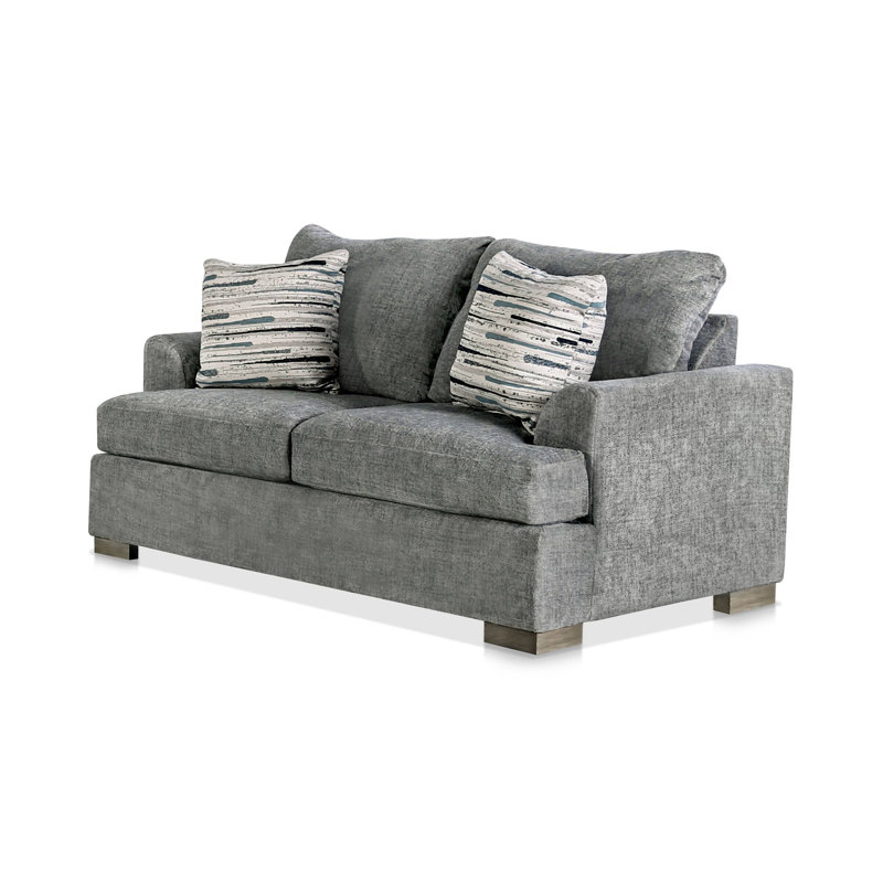 Causeuse transitionnelle l 67,4 po, gris, Gris