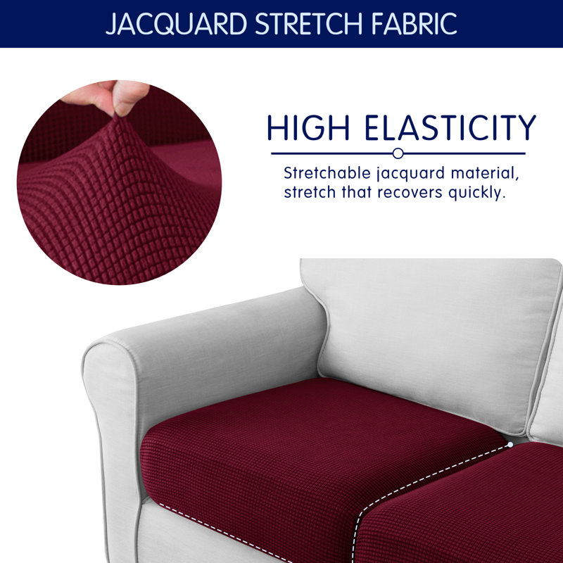 Housse pour causeuse à coussins carrés Allington, Rouge vin