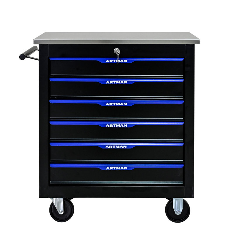 6 DRAWERS MULTIFUNCTIONAL TOOL CART WITH WHEELS