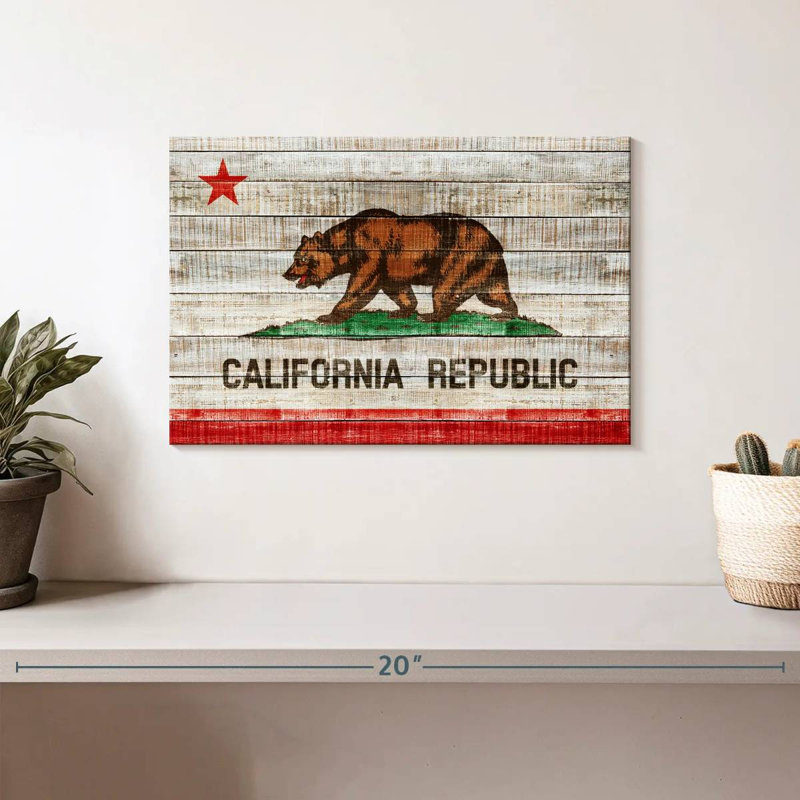 Drapeau californien Borges, H 8 po x l 12 po