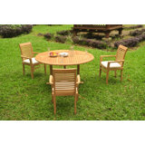 Fredson Outdoor 3 - Piece Teak Bistro Set