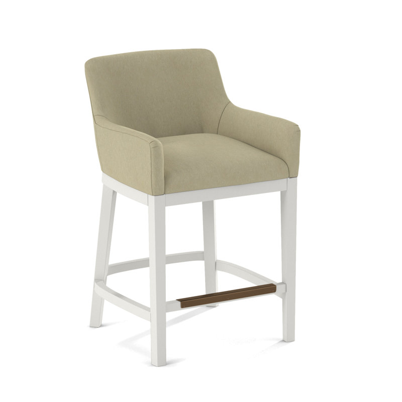 Upholstered Stool, White, Rumor Bliss