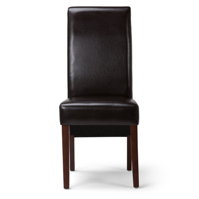 Avalon Upholstered Parson Dining Chair with Ergonomic Curved Backrest in Modern Style