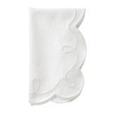 Ribbon Twirl Cotton Blend Scalloped Napkins