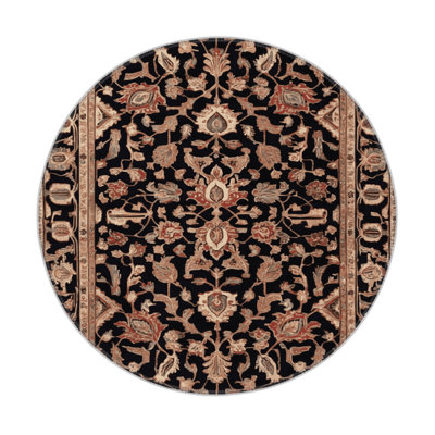 Persian Brown Indoor and Outdoor Area Rug