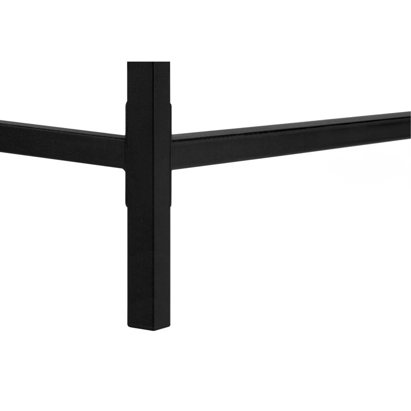 Modern Minimalist Computer Desk, White/Black