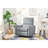 zero clearance recliner  Recliner,Power Recliner Chair,Electric Recliner For Living Room,PU Leather Reclining Armchair For Small Space,Reclining Sofa For Bedroom/Apartment/RV,With USB Port(Type-C) (Blue-Gray)-524231014