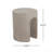 Outdoor MGO Round With U-Shape Side Table