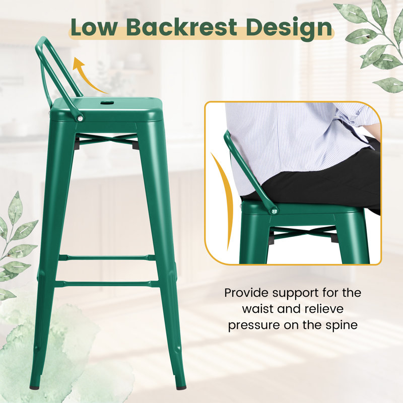 30" Counter & Bar Stool (Set of 4), Green