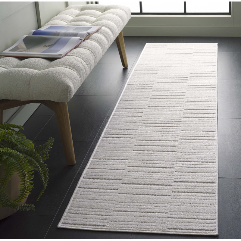 Tapis à rayures Keylah Performance, Tapis de couloir 2 pi x 8 pi