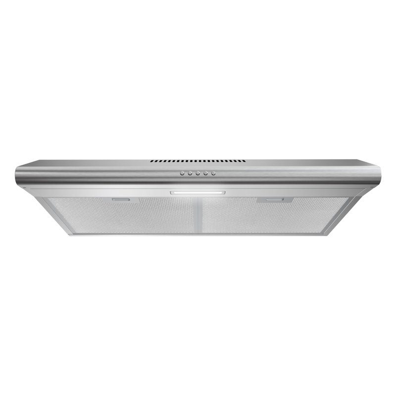 Streamline 30 In. T-3169-1-DT Trieste Ducted Undermount 80 CFM Range Hood In Brushed Stainless Steel With Mesh Filters, Push Button Control, LED Light