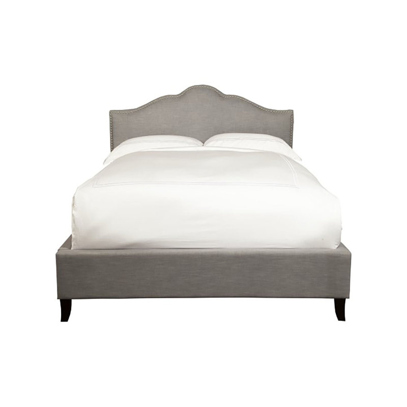 Lit tapissier standard Jamie, Gris, Très grand