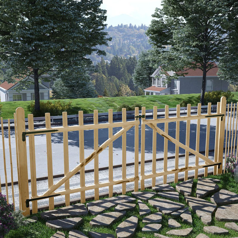 Mauna Kea 47cm H x 118.11cm W Beige Wood Gate