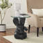Fateh Glass Top End Table