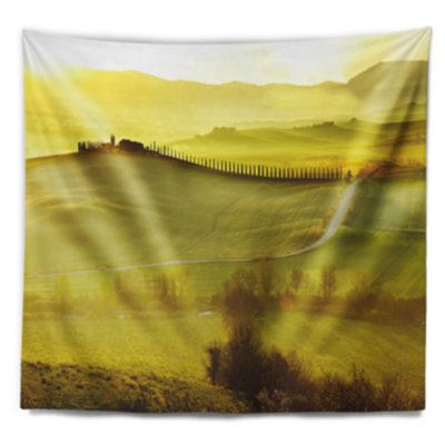 Tapisserie de polyester et de la circulation rurale avec accessoires suspendus inclus Landscape