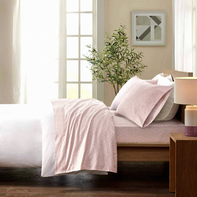 Arctic Nights Plush Sheet Set - Dots - Animal Stars Print - Cozy Flannel - Ultra Soft - Cold Weather Bedding - 3 Piece