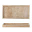 Plateau rectangulaire en travertin couleur crème-107156379